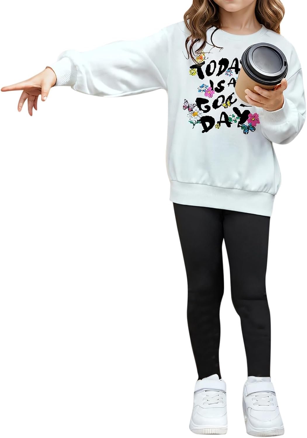 Générique 2-delige set voor meisjes, blouse met korte mouwen en shorts, dierenmotief, zacht materiaal, sportief, herfst, zachte kleding, kleine meisjes, vrije tijd, A33
