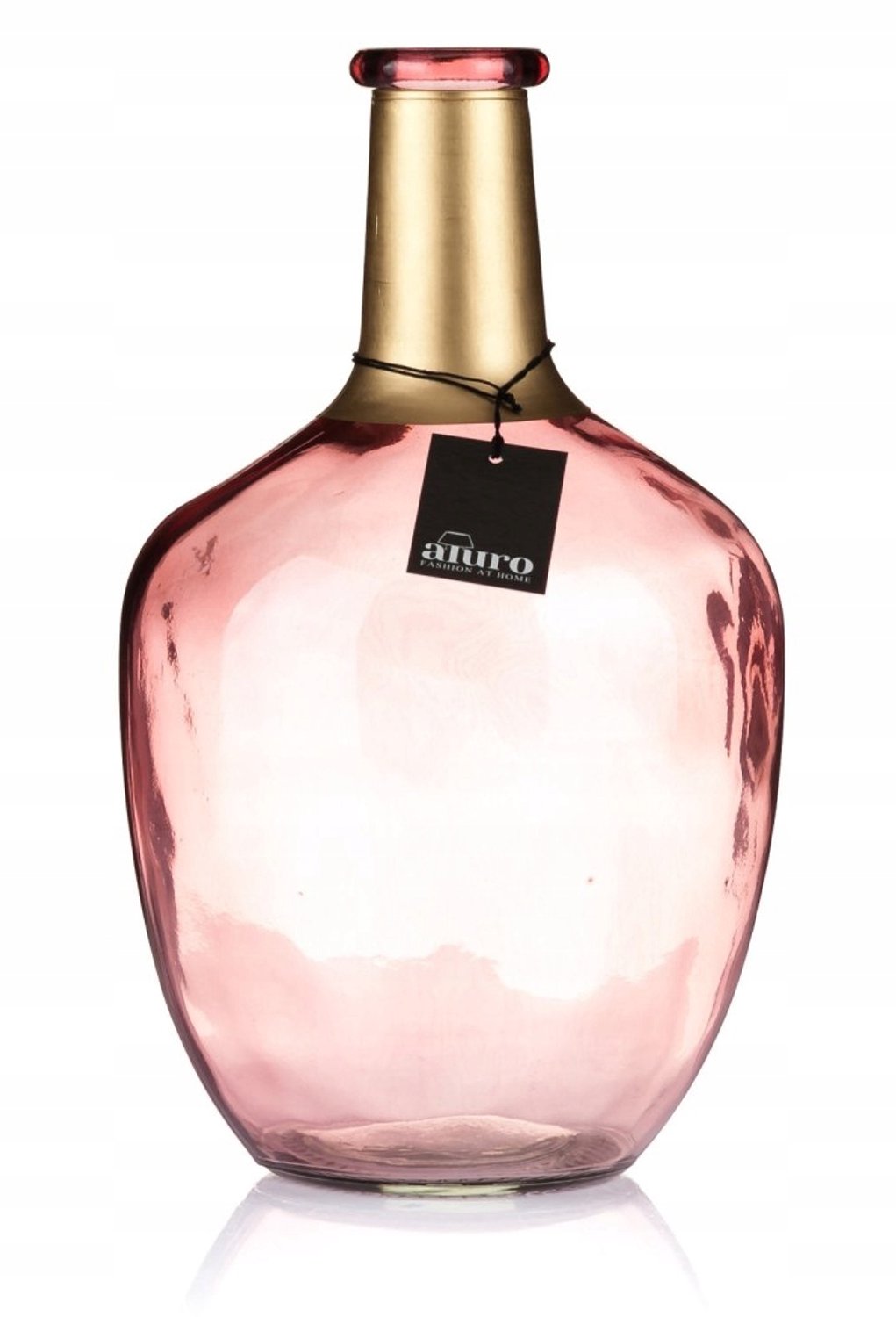 Aluro CAMI L Glazen Vaas - Roze Tinten, 30 cm Hoog