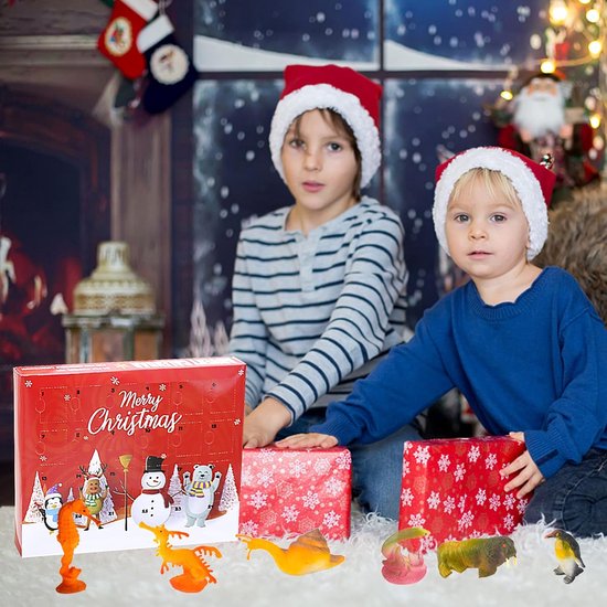 24 stuks zeedieren adventskalender, dierenfiguren, set, oceaanspeelfiguren, speelgoed, adventskalender speelgoed 2023, kinderen voor zeedieren, set figuren, dierenfiguur, kleine dieren, plastic — afbeelding 2