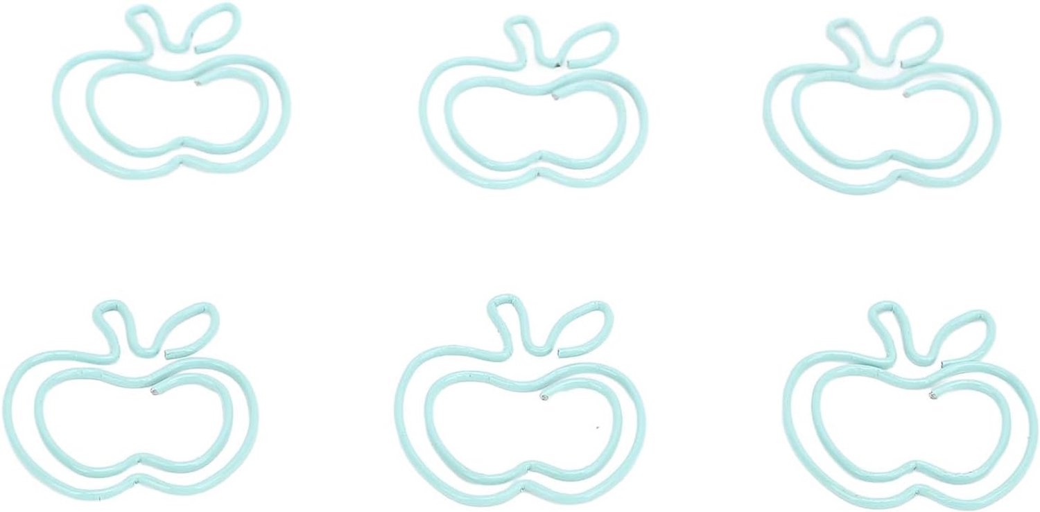 Srliya 100 Schattige Fruitvormige Roestvrijstalen Papierclips, Decoratieve Paperclips voor Het Organiseren van Papieren, Kantoor, School, Thuisgebruik