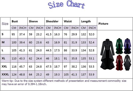 Steampunk vintage rokjas voor dames, onregelmatige zoom, gothic, kleding, Victoriaanse rok, lange mantel, renaissance, Halloween-kostuum, middeleeuws, cosplay uniform voor vrouwen — afbeelding 3