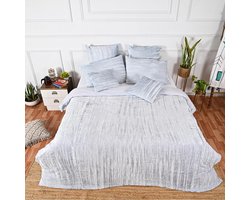Ultra-Luxe Gemalen Fluweel Dekbedovertrek, Boho Beddengoed UO Comforter Beddengoed Donna Cover, 3-delige Dekbedset, Fluweel Beddengoed Set (Pastel Blauw, UK Tweepersoons 200 x 200