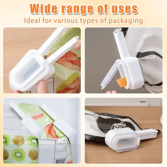 4 stuks opbergclips, wit — afbeelding 5