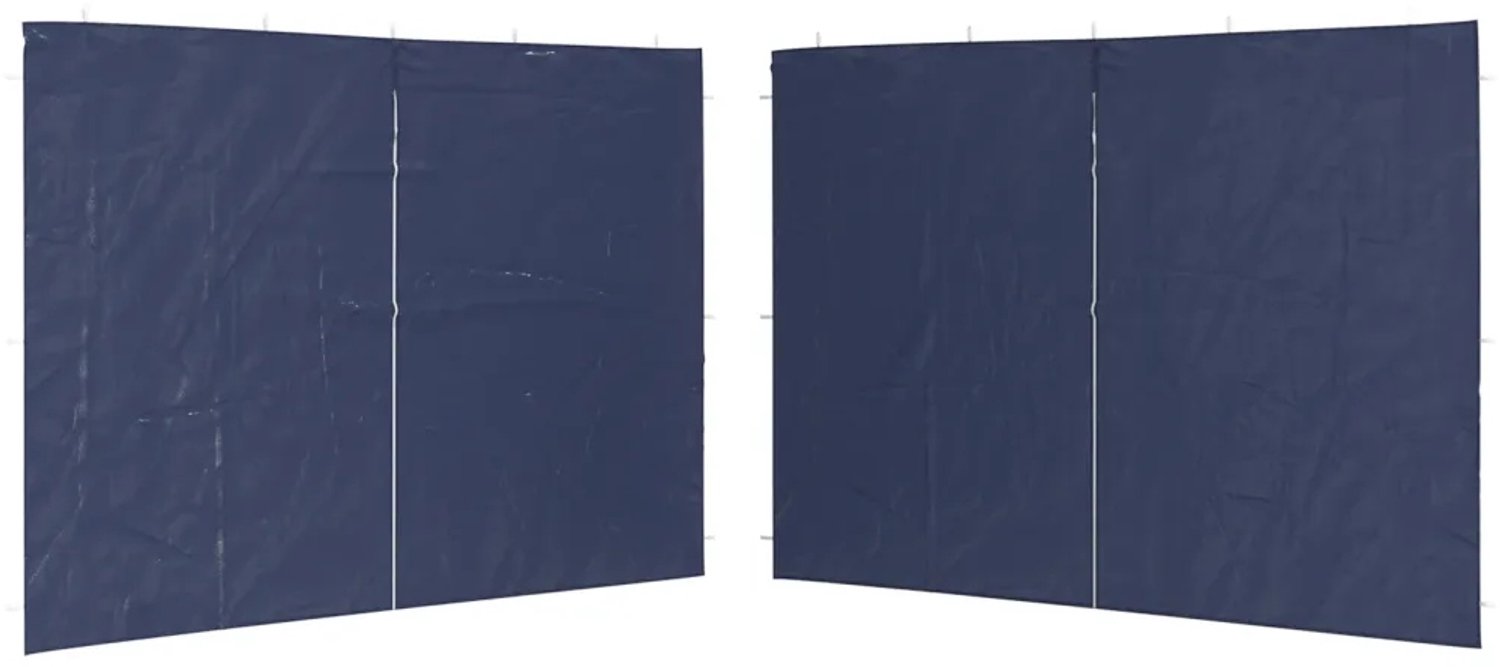 Zijwanden voor partytent, PE, 300x195cm, Blauw (2 stuks)