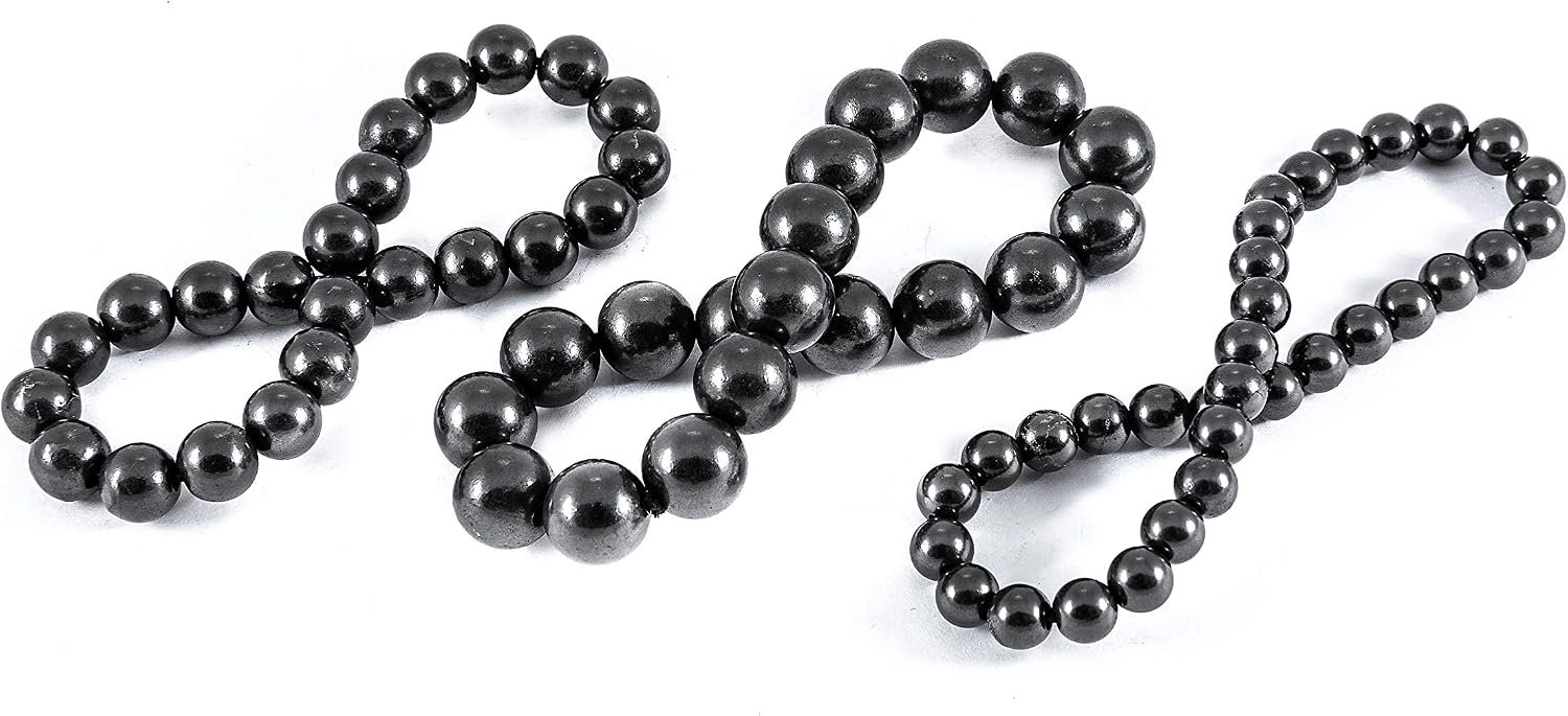 SN NATURSTEIN UG - Shungite Bracelet"Black Pearl", "Galaxie", "Dewdrop" | Edelsteen uit Karelië - 3 eenheden