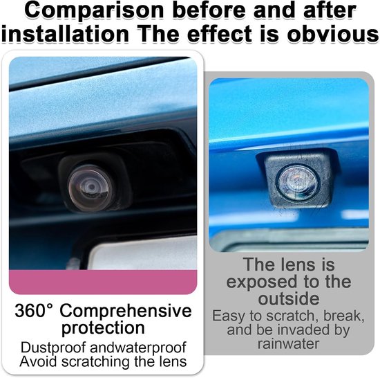 6 stuks beschermfolies voor autocameralenzen, zeer transparant ontwerp, compatibel met diverse automodellen. — afbeelding 3