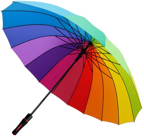 Extra Sterk - 16 Baleinen - Regenboog Paraplu Storm Winddicht Automatisch - ShopVlot — cadeau in Mode & Accessoires - foto 6