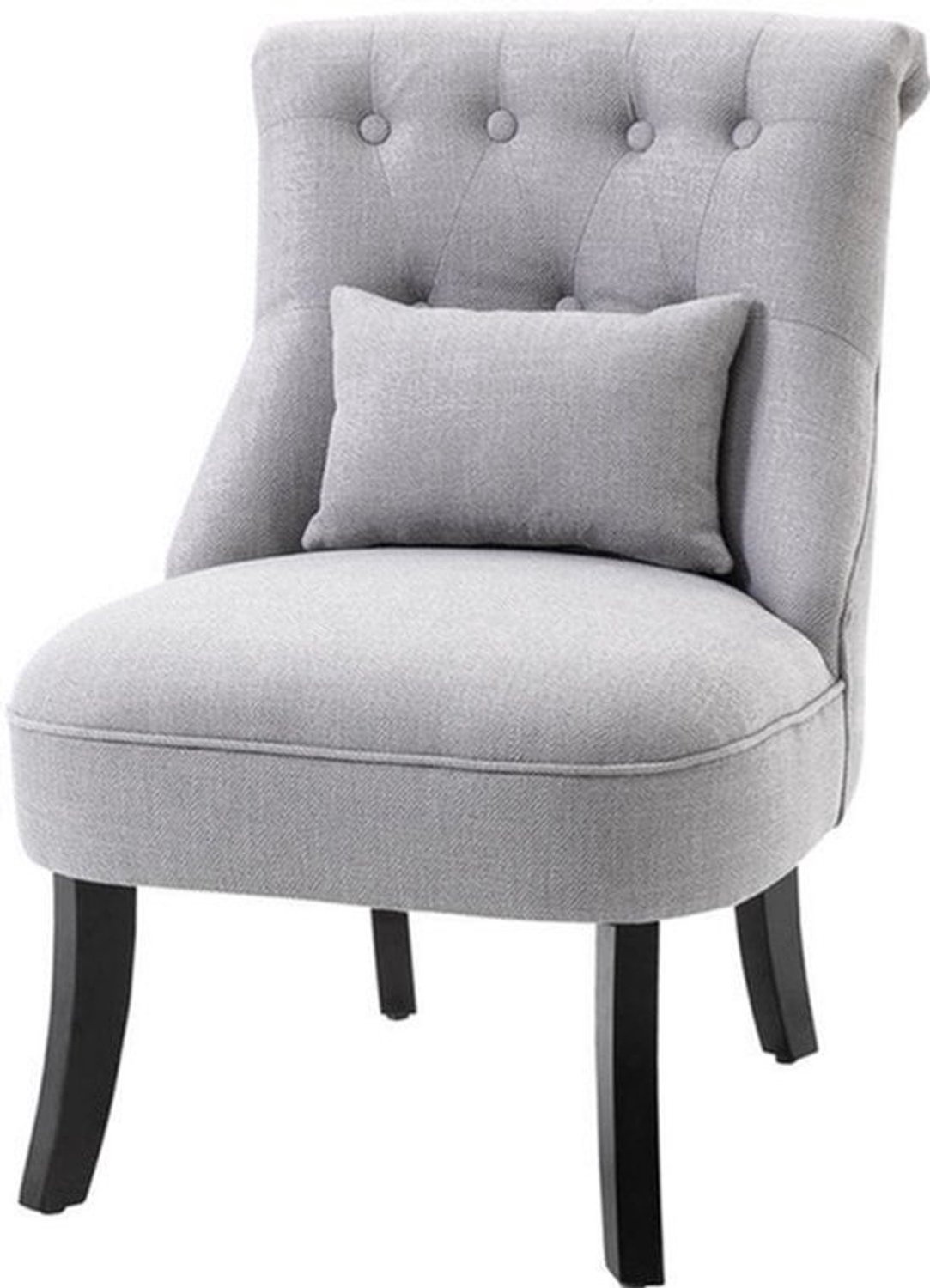 Relaxfauteuil – Zithoek Fauteuil – Lounge Stoel – Leesstoel – Relaxstoel – Grijs – Linnen Look Bekleding – Stevige Houten Poten