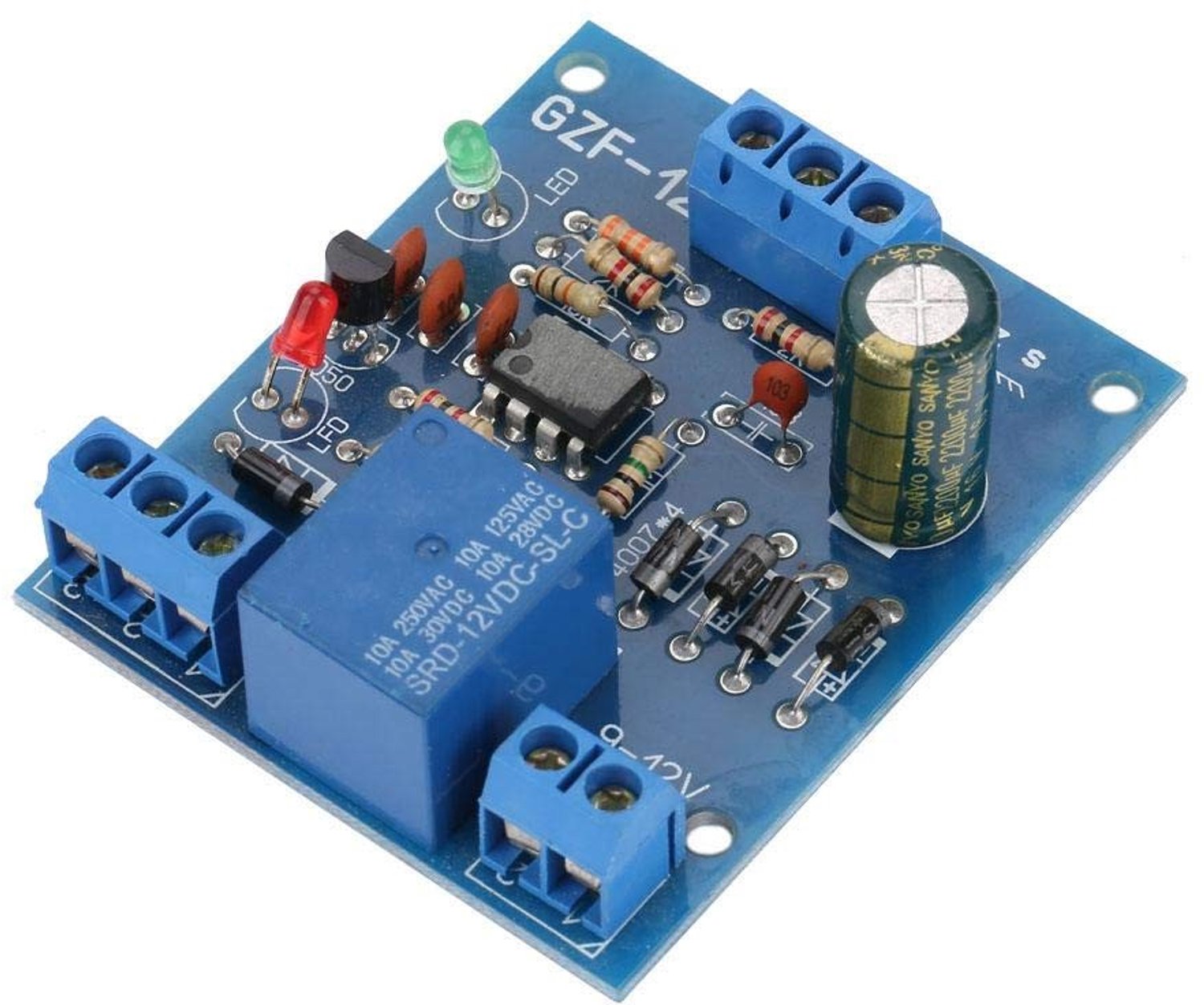Automatische Waterniveau Controller met 9-12V DC Schakelmodule voor Drainbescherming en Niveaubewaking