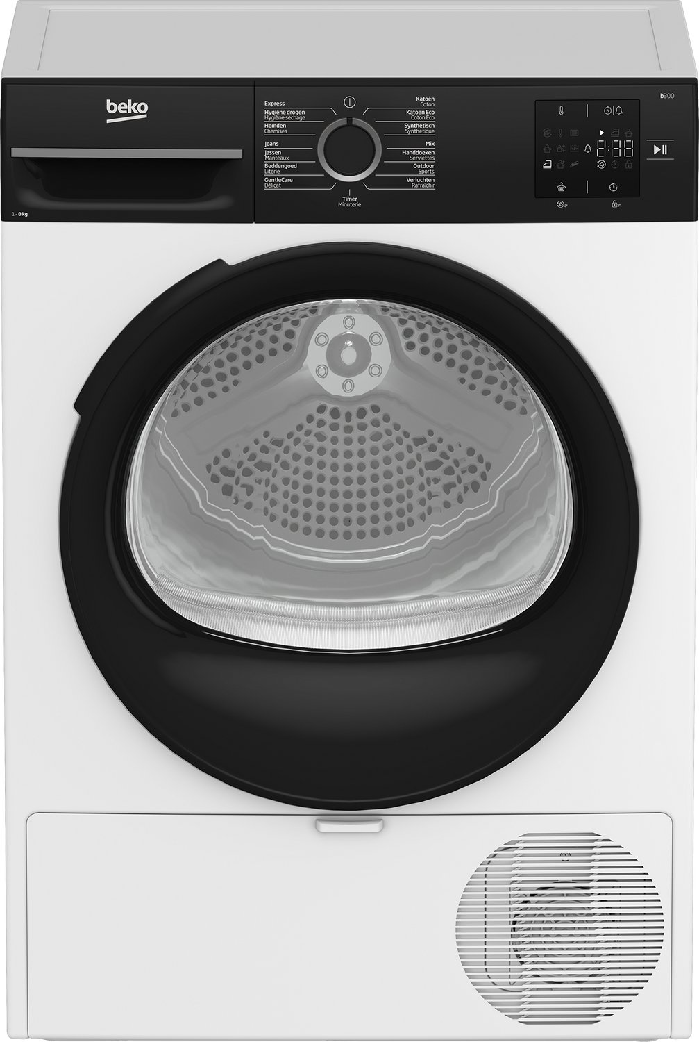 Beko BM3T3823BNL - Wasdroger - warmtepompdroger - 8 kg - Energielabel Wit