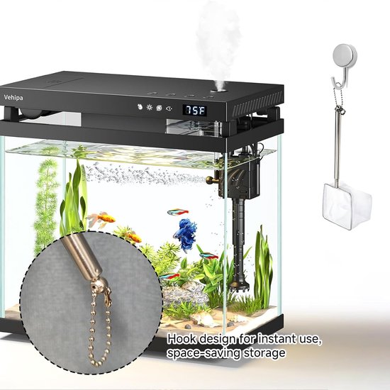Mini-schepnet voor aquarium, 8 cm, klein aquarium (13-40 cm) — afbeelding 3