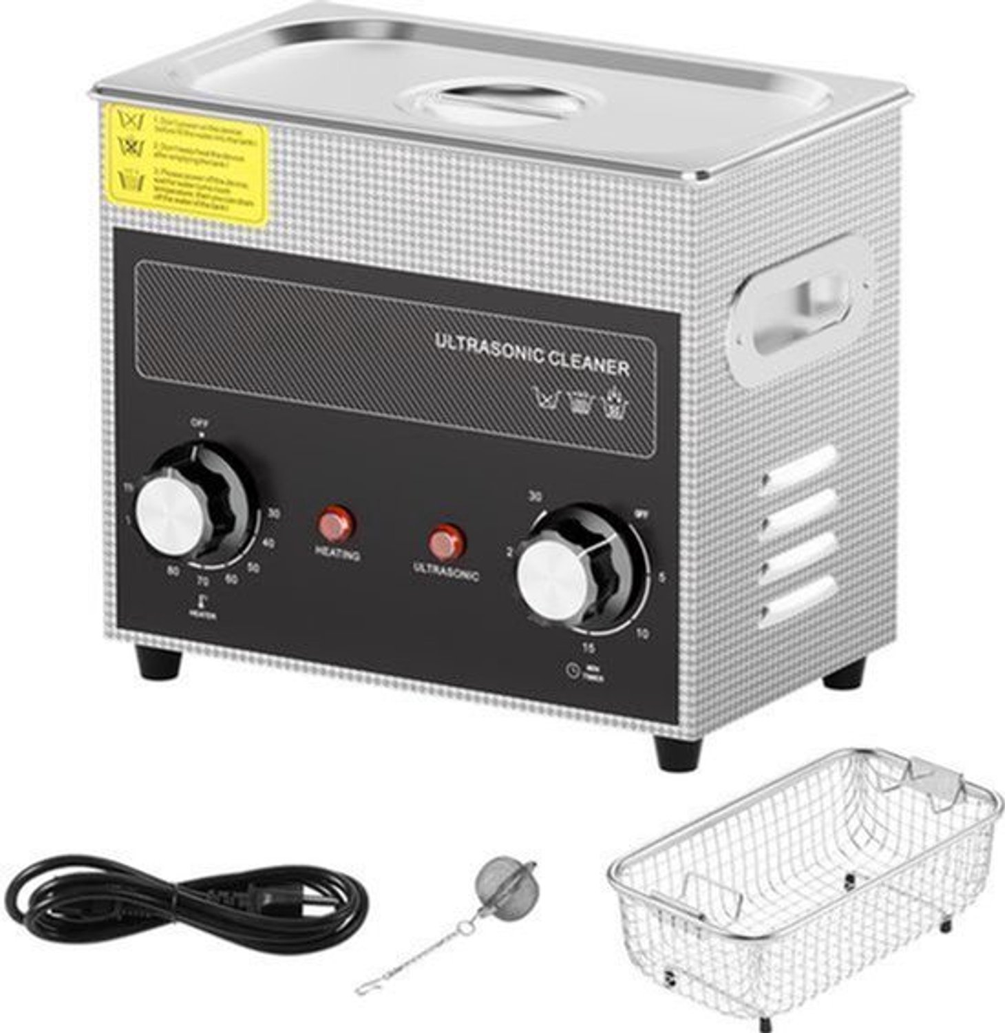 Ultrasone Reiniger - 15L Inhoud - Met Verwarming En Timer - Voor Laboratoriumgereedschap En Metaal - Ultrasoonbad
