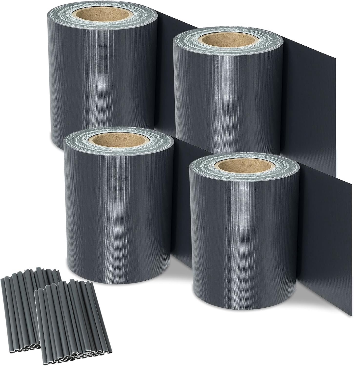Inkijkwerende stroken voor dubbelstaafmatten, 210m x 19cm weerbestendig PVC privacy (450g / m²) incl. 180 clips. Ideaal voor dubbelstaafmat hek, tuin & balkon, antraciet