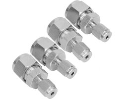 Goshyda 4 Stuks Roestvrijstalen Knelfitting Recht Dubbele Ferrule
