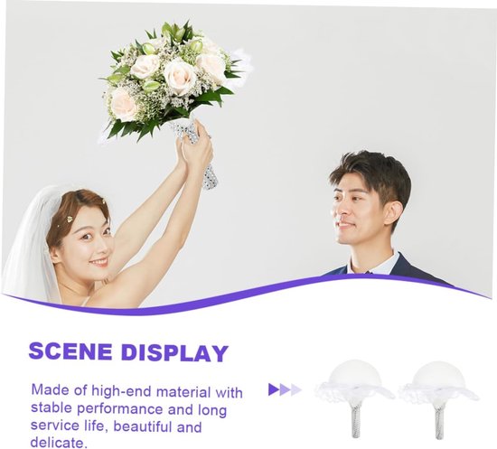 2stuks Foam Bruidsboeket Houder Met Decoratieve Handgreep Voor Bruiloften Ceremonies Eenvoudig Te Gebruiken Met Invoervormen — afbeelding 5