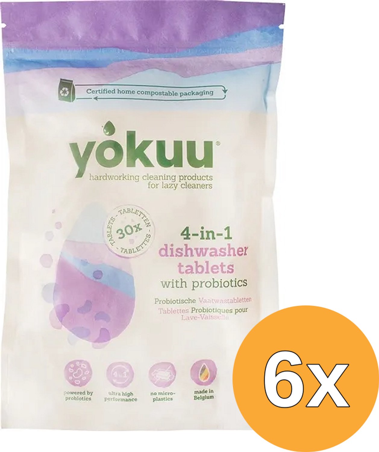 6x Yokuu Vaatwastabletten All-In-1 (30 stuks)