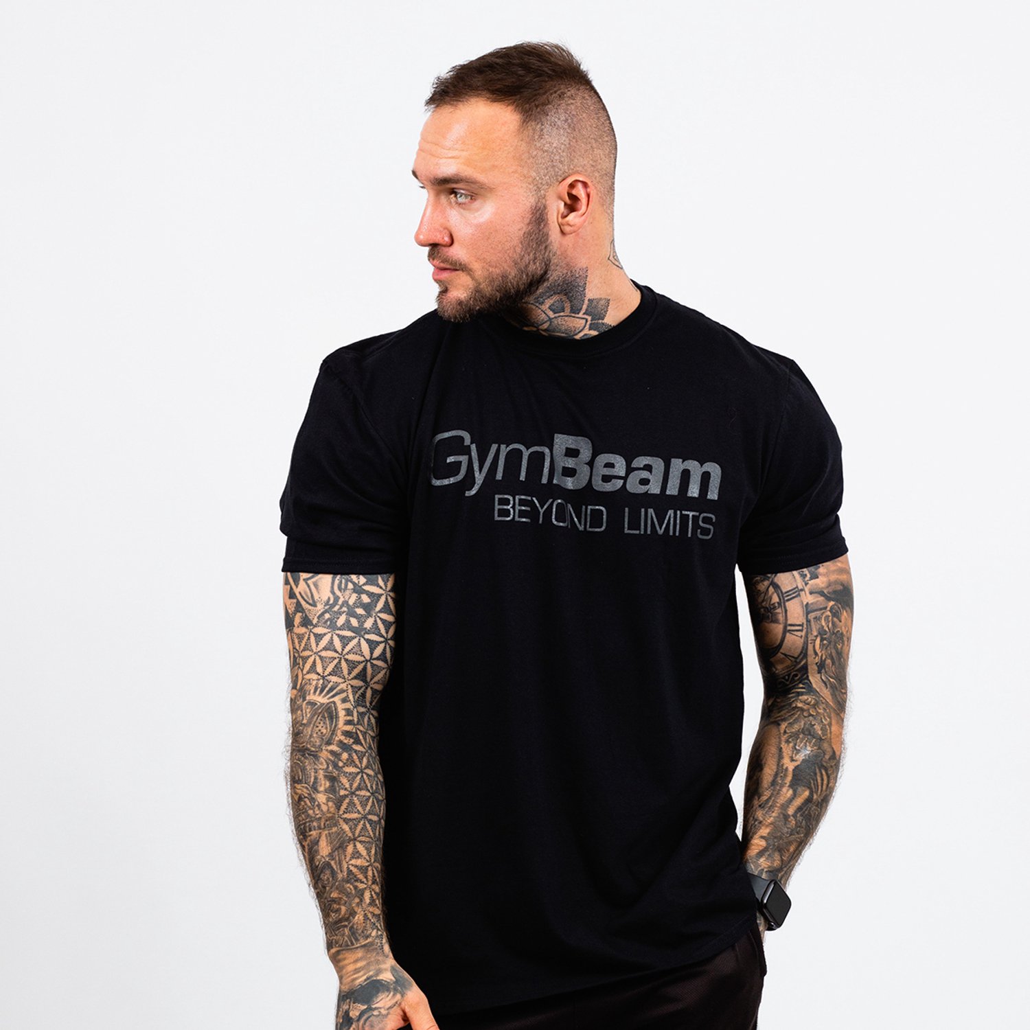 GymBeam Heren T-shirt Beyond Limits Zwart L