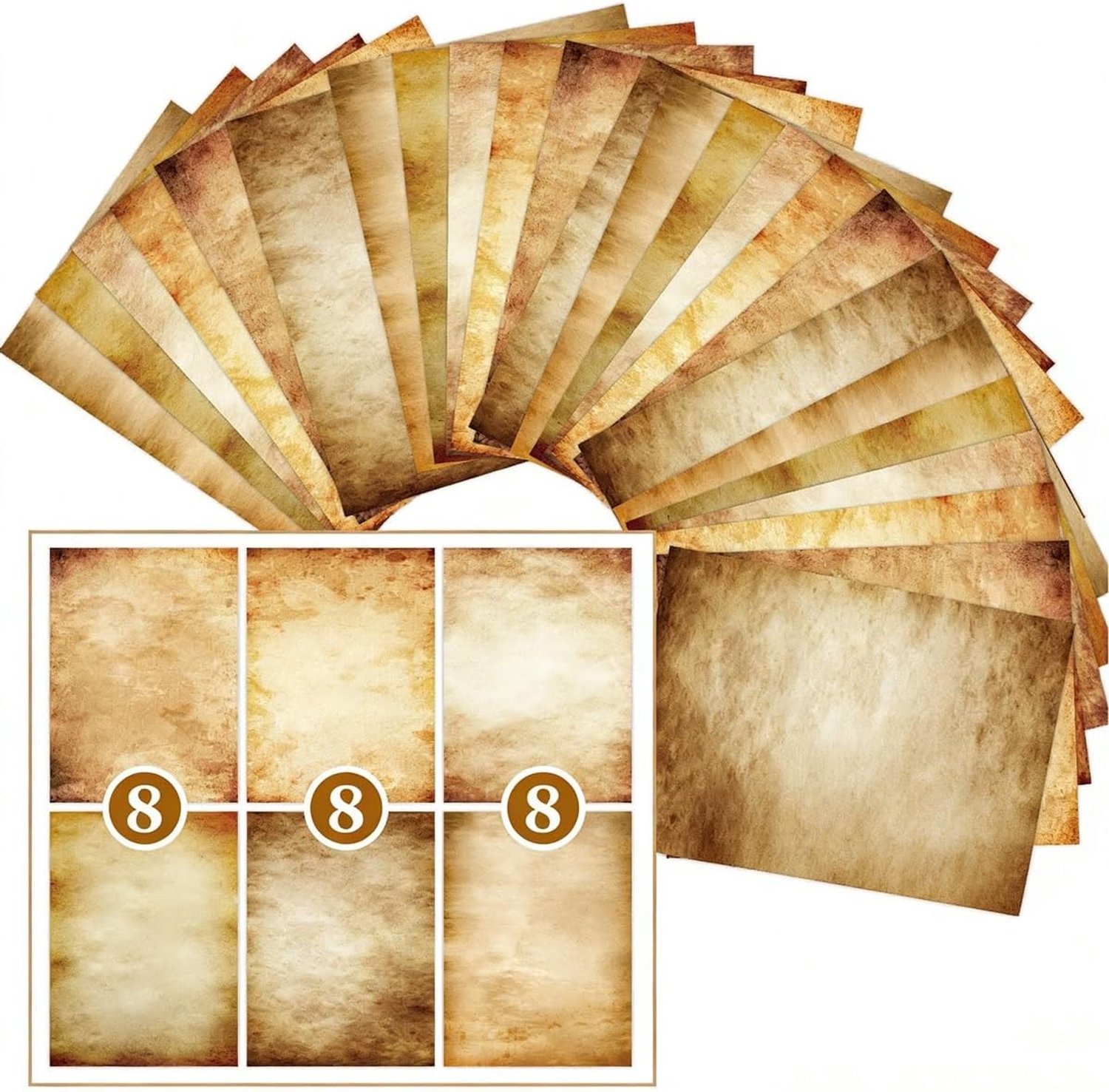 A4 perkamentpapier 100 g/m², dubbelzijdig bedrukt, ideaal voor correspondentie, creatieve projecten en uitnodigingen, 48 pagina's