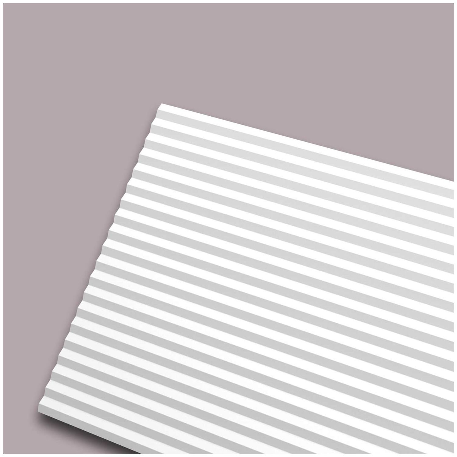 3d muurpaneel NMC PLISSÉ S 2600 WALLSTYL Noel Marquet Muurbekleding Akoestisch paneel Decorative element Wandlijst Lijstwerk Sierlijst modern design wit 2,6 m