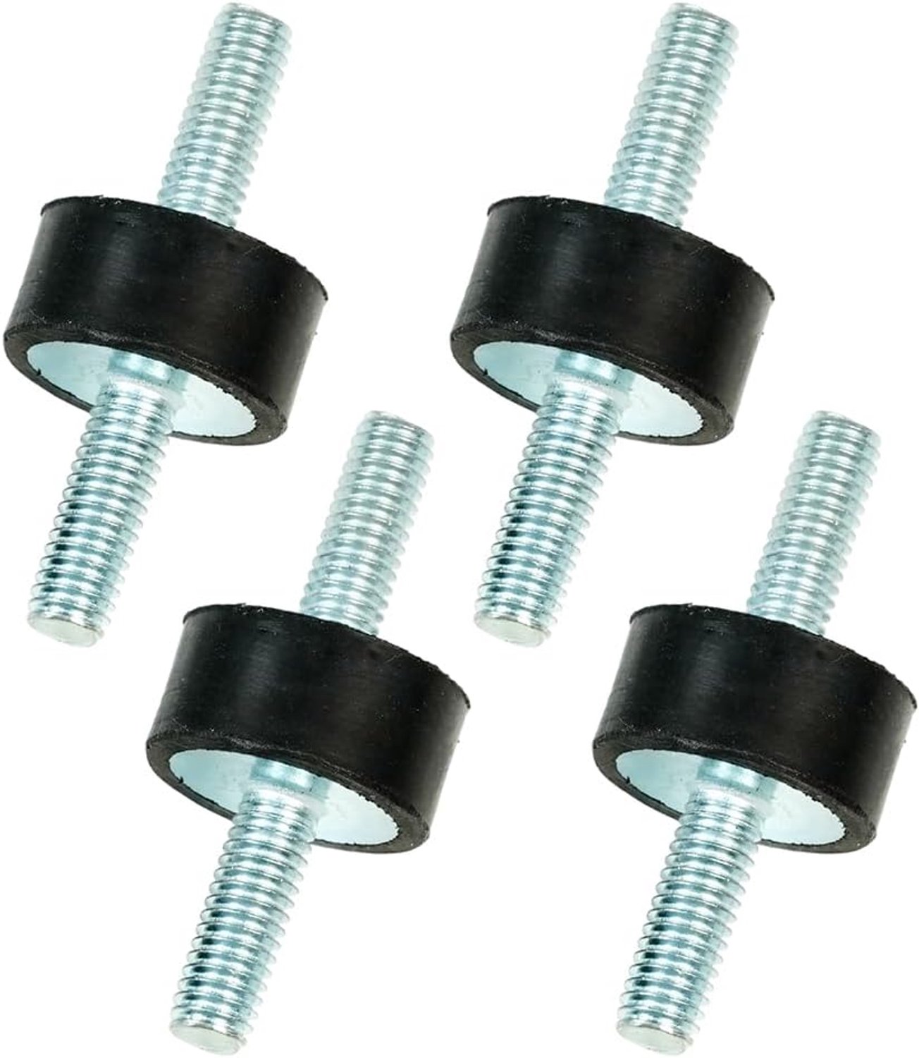 Selyse 4 stuks rubberen schokdempers, schokdempers Silentblock, rubberen metalen isolatoren, trillingsdemper voor auto's, boten, machines (VV M6 x 18/20 x 10 mm)