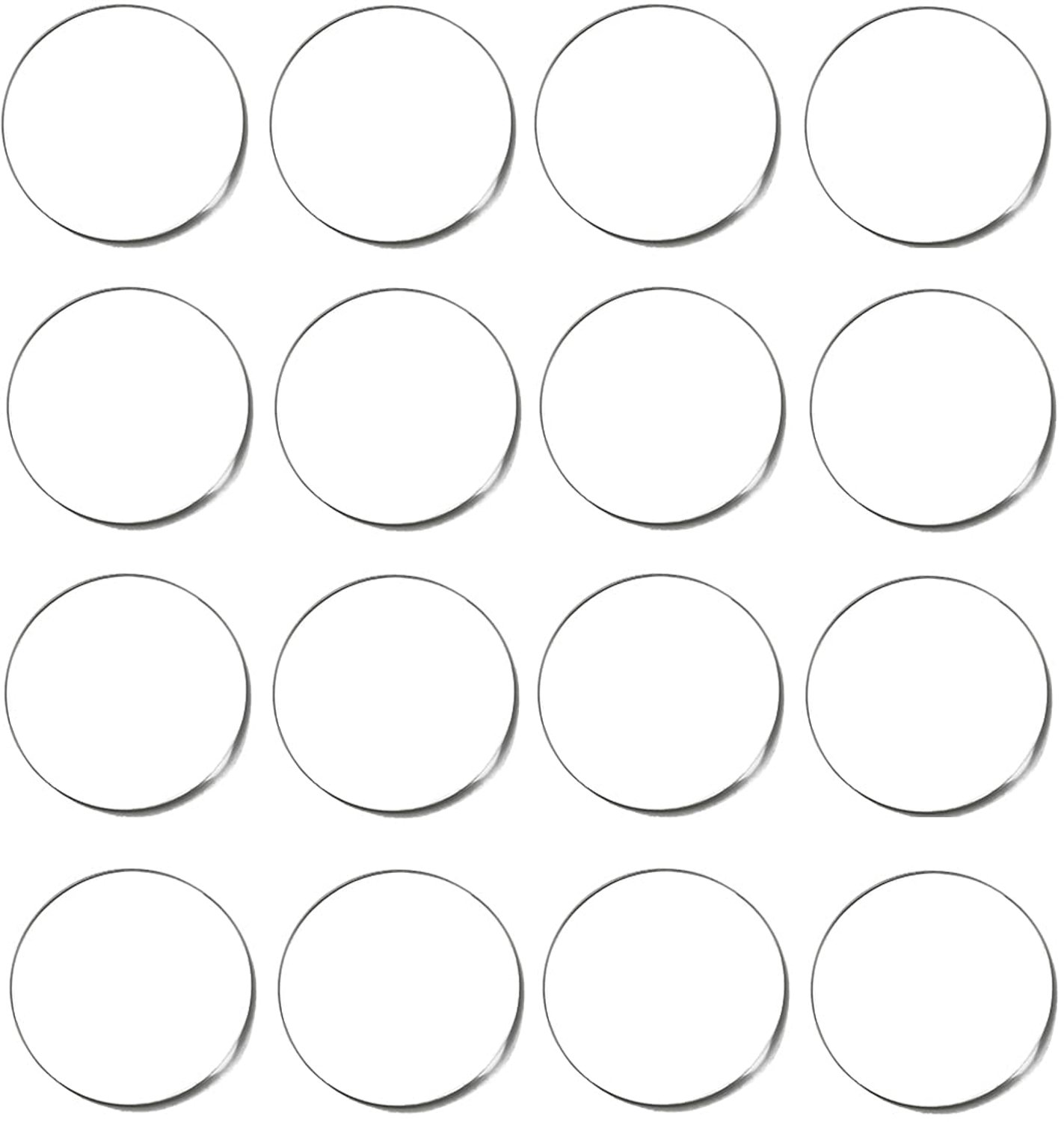 SyiXute 16 stuks ronde acrylschijven, 0,11 inch dikke heldere acrylplaten, transparante kunststof cirkelplaten, ronde acrylplaten borden voor fotolijsten schilderijen doe-het-zelf handwerk (3 inch)