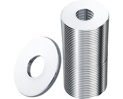 DKBT M8 sluitringen penny ringen M8 x 24 mm A2 304 roestvrij staal wasmachine effen metalen platte reparatie ronde voor schroeven bouten moeren (30 stuks M8 x 24 x2)