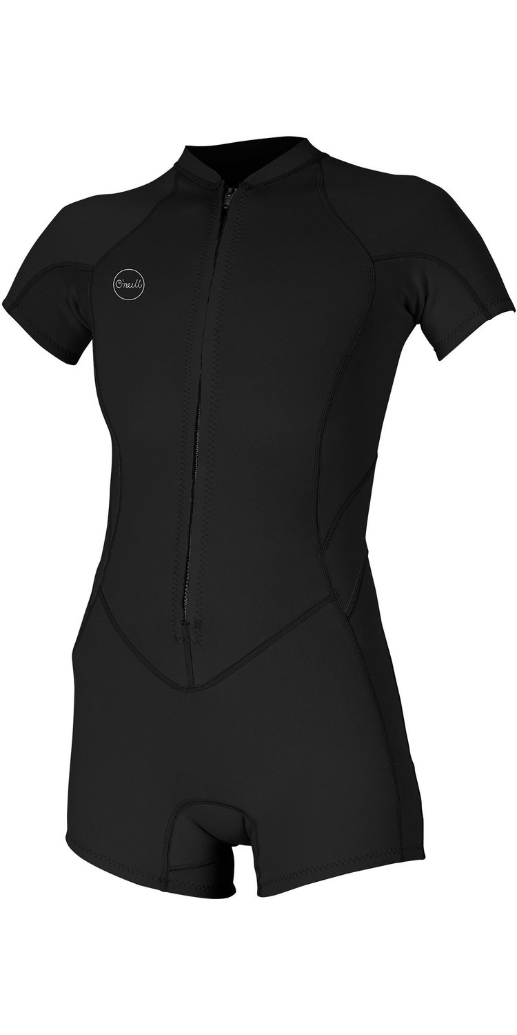 2026 O'Neill Dames Bahia 2/1mm Voorkant Ritssluiting Shorty Wetsuit Bl