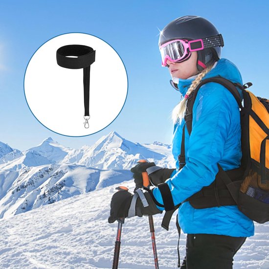 6 stuks sport winter ski handschoenen elastische polsband, snowboard accessoires voor mannen, veiligheidsriemen benodigdheden met sleutelhangers voor bergbeklimmen snowboarden buitenactiviteiten — afbeelding 4