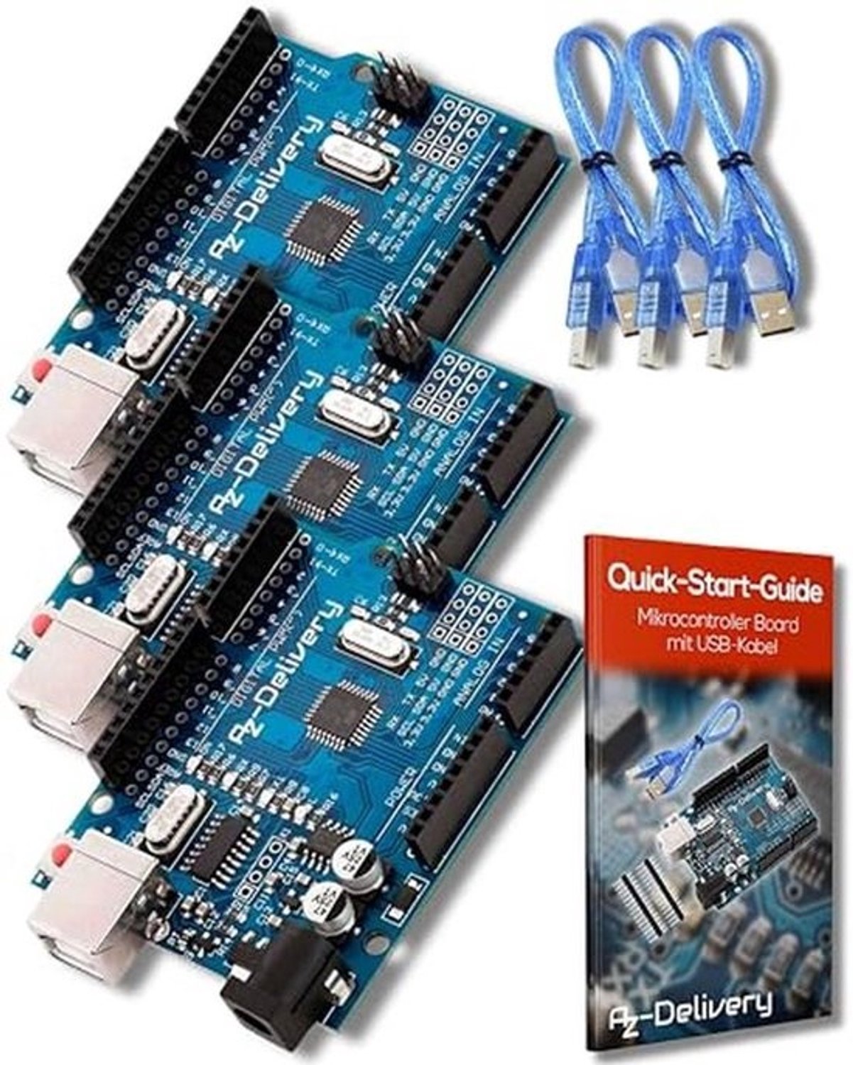 Microcontrollerbord ATmega328 met USB-kabel - Voor beginners en gevorderden
