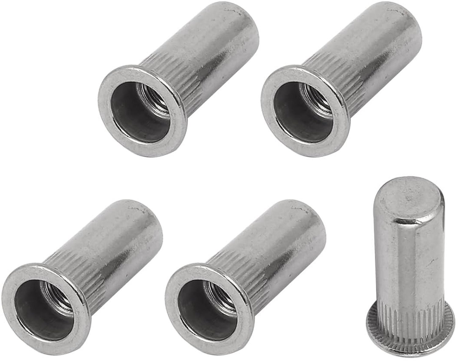 Sealed Rivet Nuts M10 - Set van 5 RVS Rivetmoeren met Dichte Eind en Gewinde voor Mechanische Meubelverbindingen - Duurzaam en Betrouwbaar