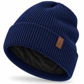 BOTC Muts - Wintermuts - One size - Unisex - Muts dames - Muts heren - Navyblauw
