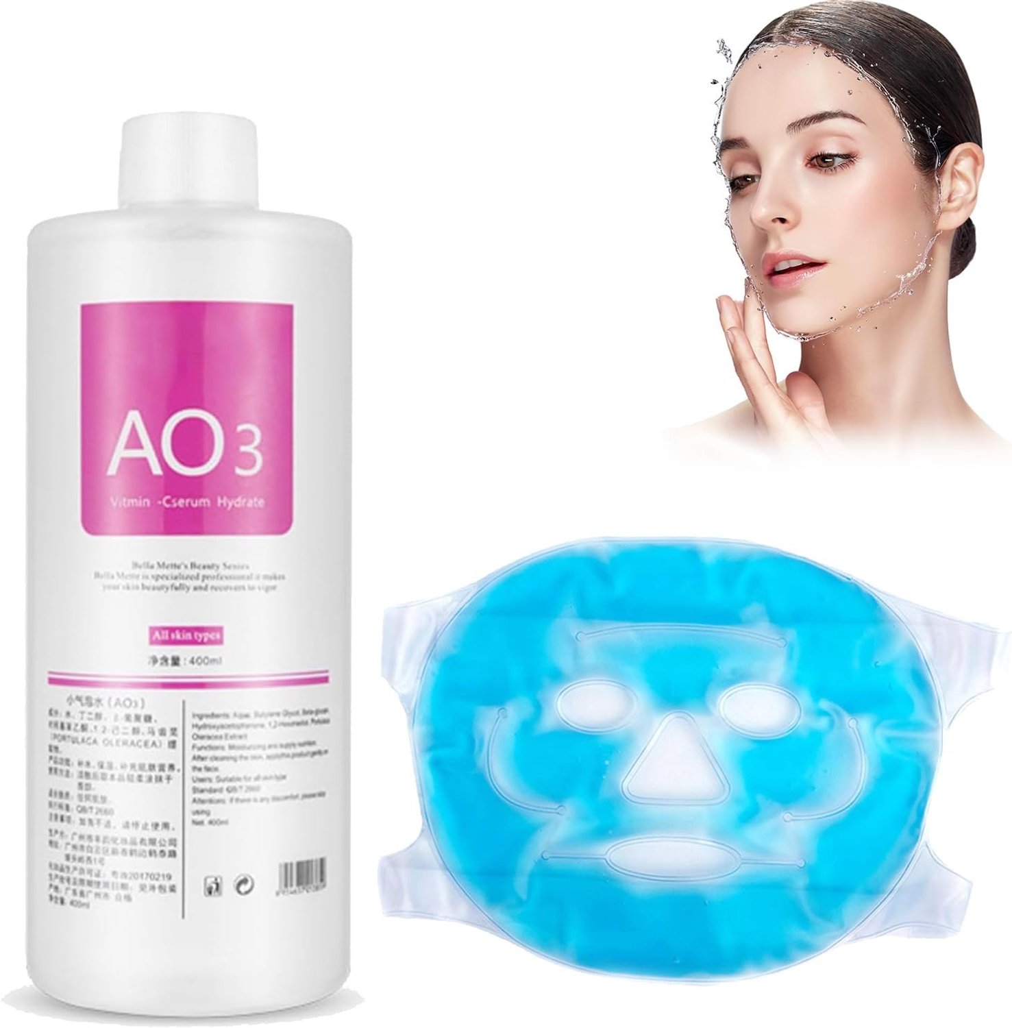 Microbellenoplossing 400 ml - Koreaanse huidverzorging - zuurstofinjector-oplossing - gezichtreiniging tegen mee-eters - Vemera