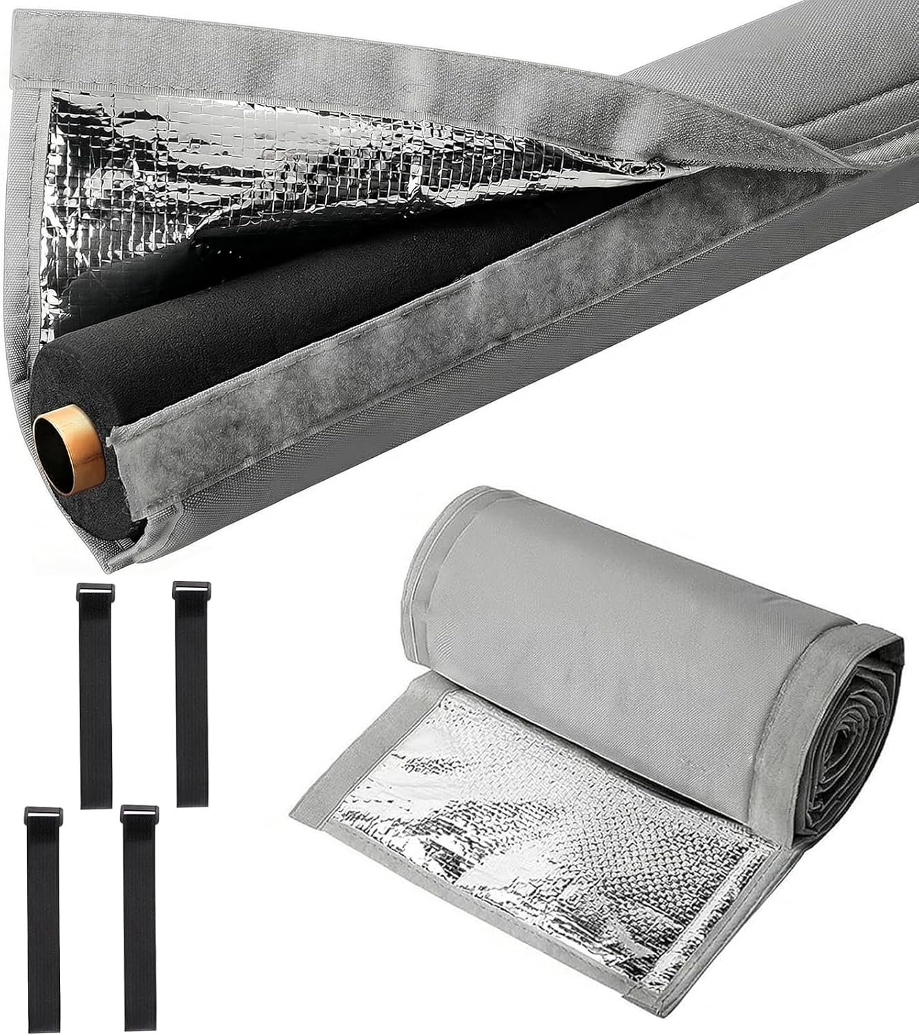 183 x 26 cm, 3-laagse isolatieafdekking voor airconditioning, koperen buizen, 600D Oxford, buisisolatie, flexibele - ShopVlot