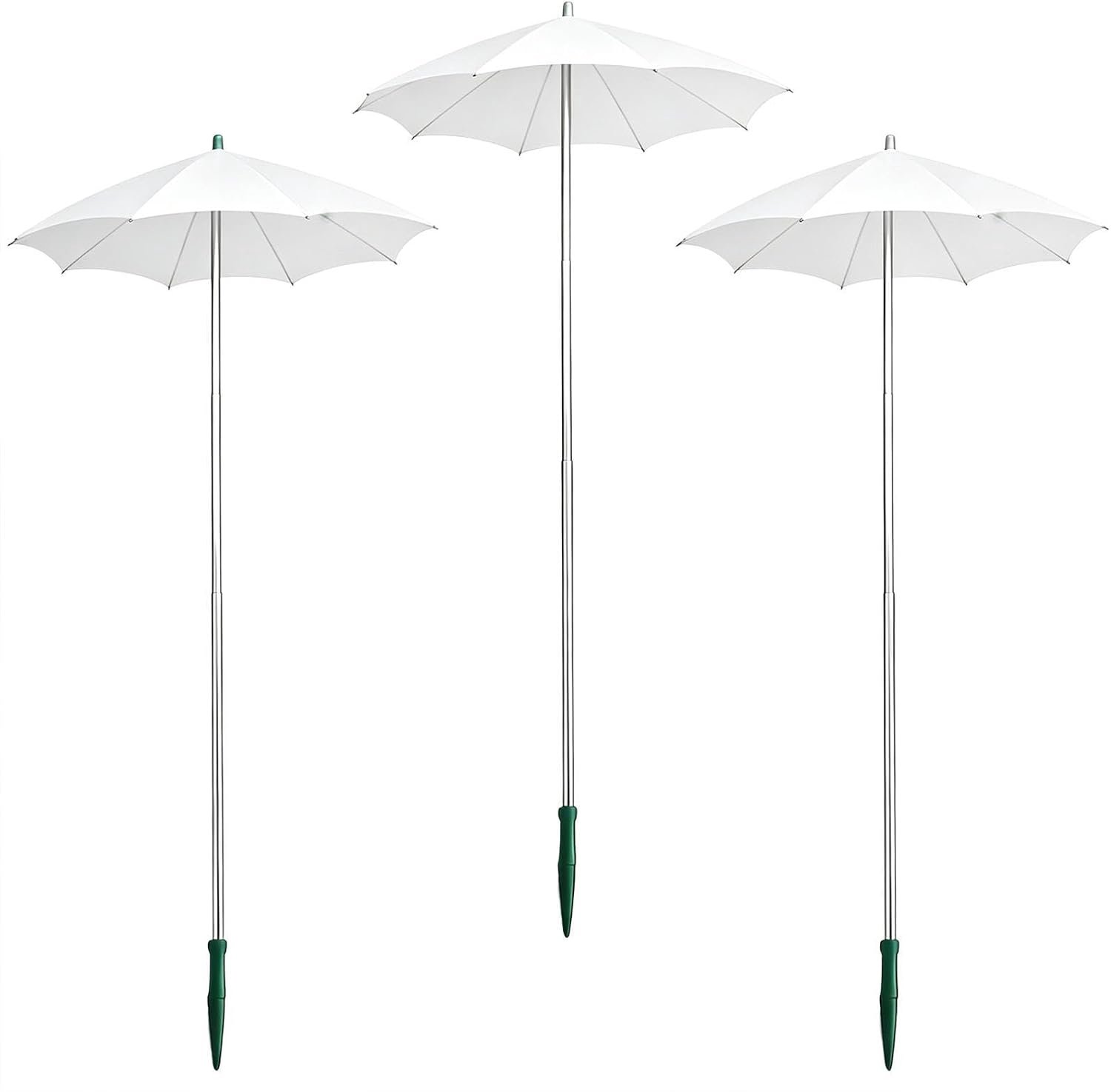 Tuinparasol voor planten, 3-delig, intrekbare luifel