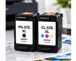 Inktkeuze PG-575XL + CL-576XL Zwart + Kleur… - Geschikt voor Canon PIXMA TS3550i, TS3551i, TS3750i, TS3751i, TS3752i, TR4750i, TR4751i, TR4755i, TR4756i