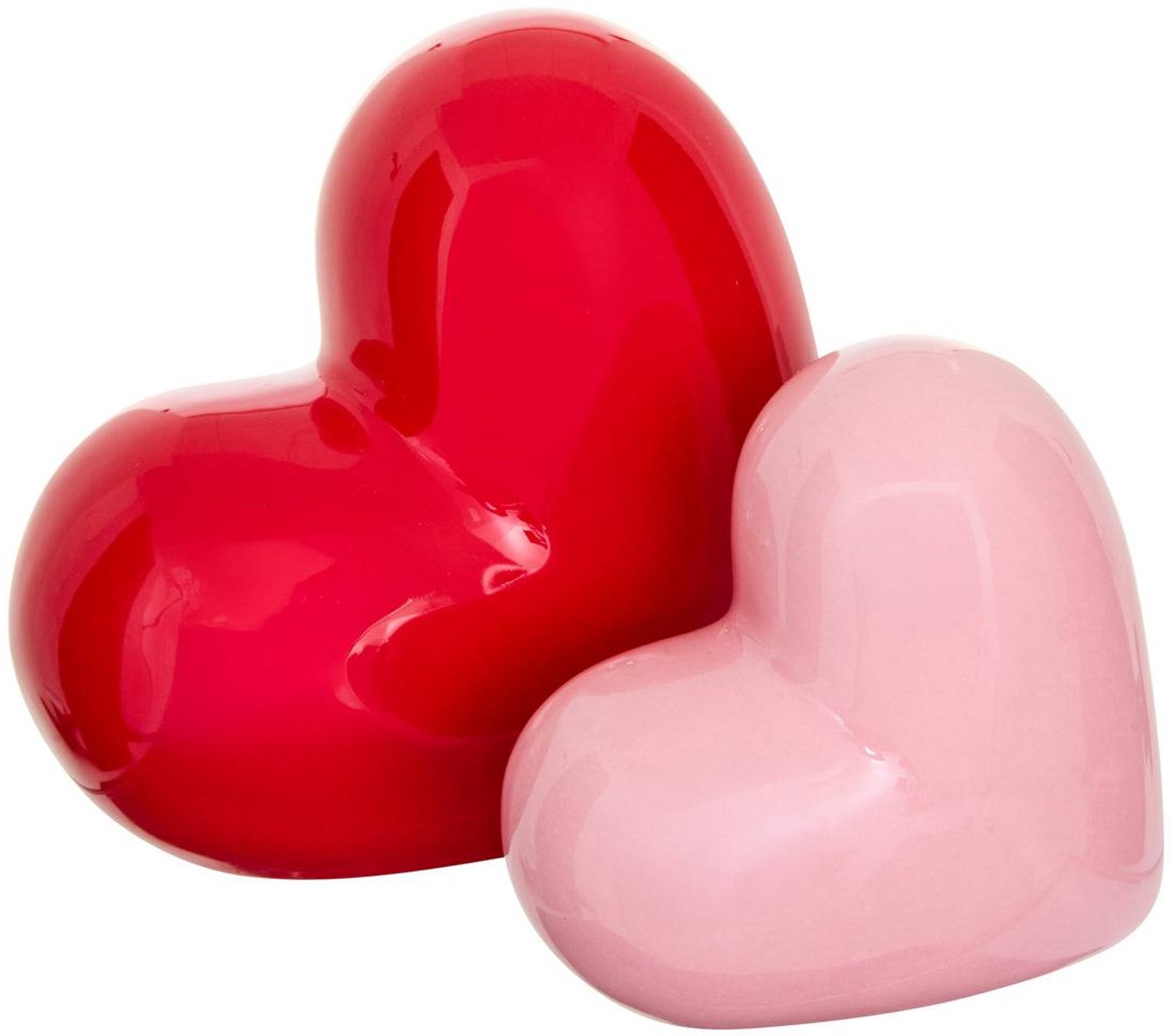 Set van 2 decoratieve hartjes LOVE