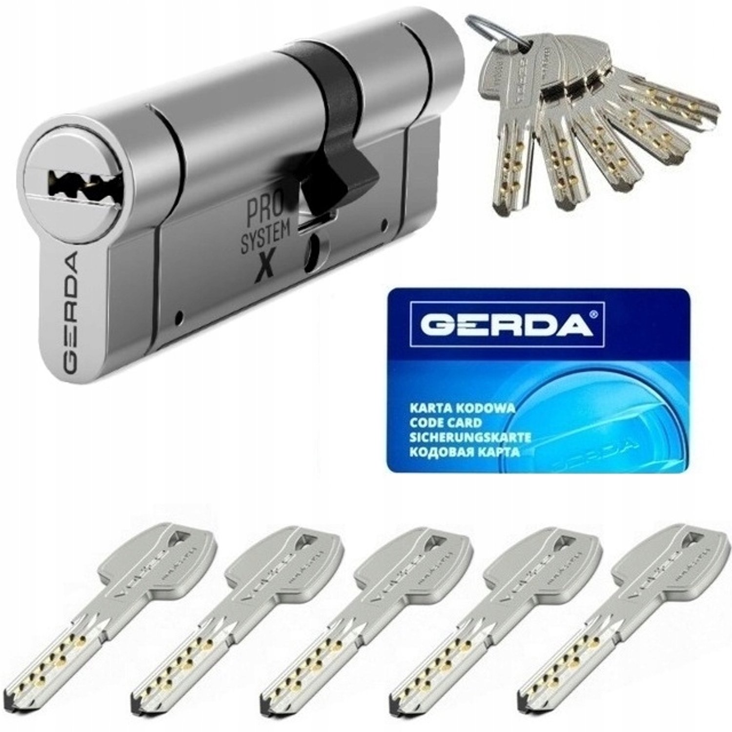 Gerda Pro System X Antidiefstal Cilinder 35/45mm - 80mm