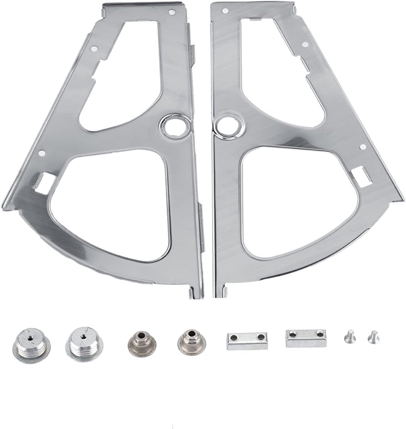 2 paar roestvrijstalen schoenen Ladekast Hardware Scharnieren Flip Frames Vervanging Stevig rek Vervangingsfittingen Roestvrij stalen schoenen Flip Turing Rack (Couche unique)