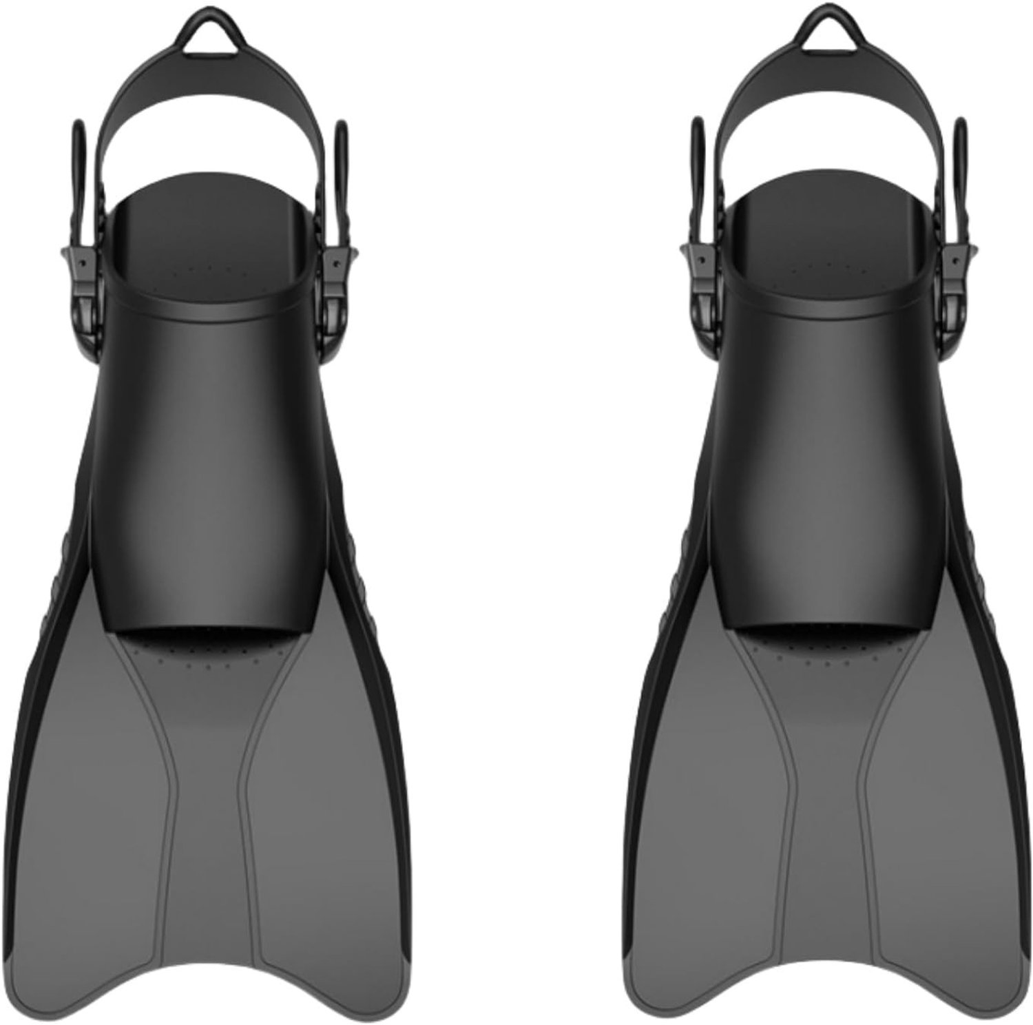 Verstelbare korte snorkelvinnen voor volwassenen - ideaal voor duiken en snorkelen, geschikt voor mannen en vrouwen