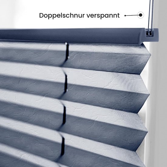 Sonello Plisségordijn Crush Zonder Boren 60x120cm Plissé Donkerblauw — afbeelding 5