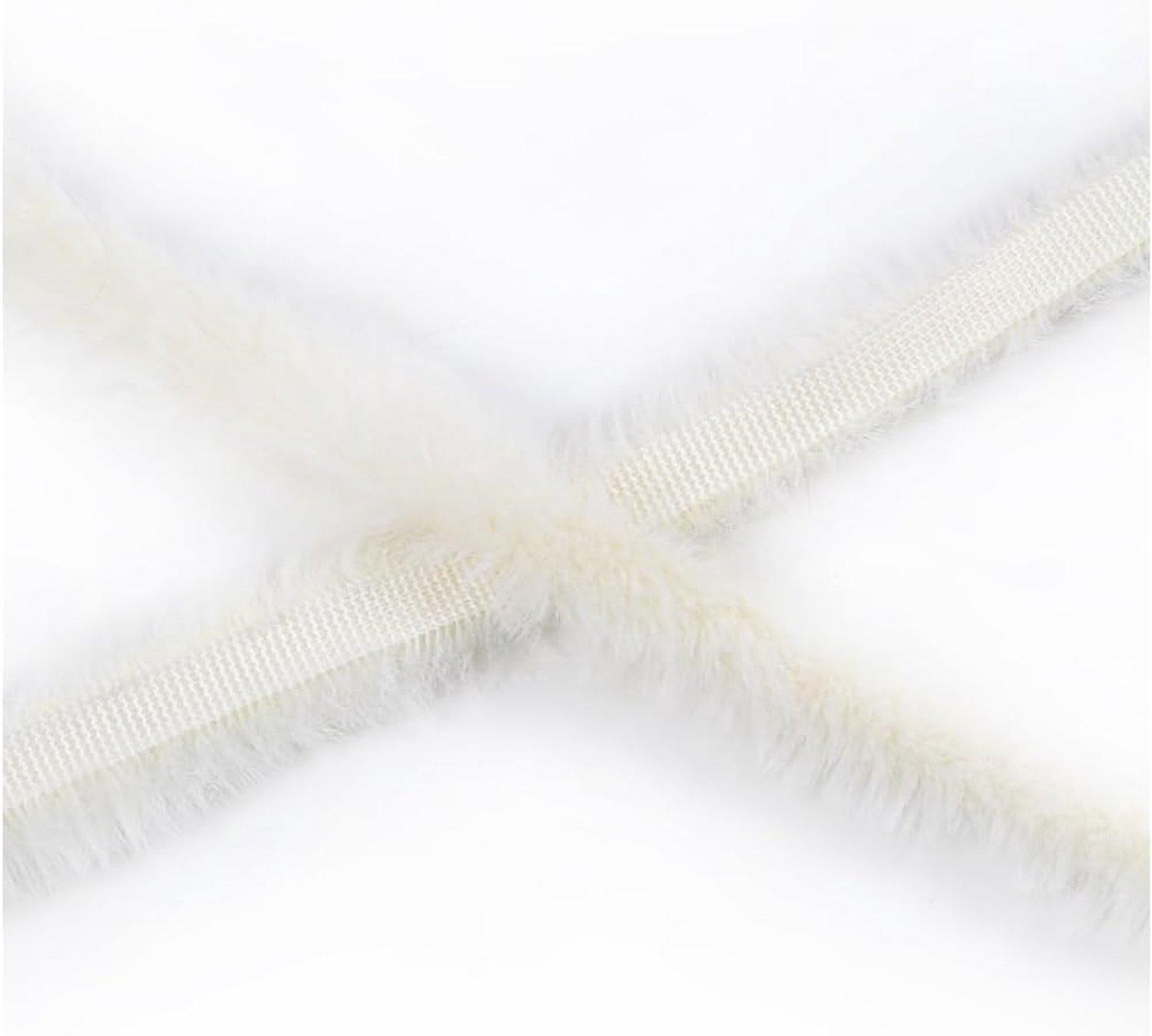 Kunstbont borduursel bont om te knutselen, doe-het-zelf handgemaakte kunstbontband, zacht pluche kunstbont, decoratieve band voor kostuums, decoratie, knutselen, #5 beige, 300 x 1 cm