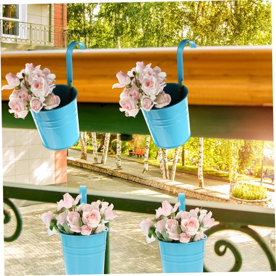 6 Stuks Haak Bloempot Leuning Plantenbakken Buiten Potten Buiten Hek Potten Tuinrand Hangende Patio Leuning Plantenbakken Hek Plantenbak Houders Metaal Ijzer — afbeelding 5