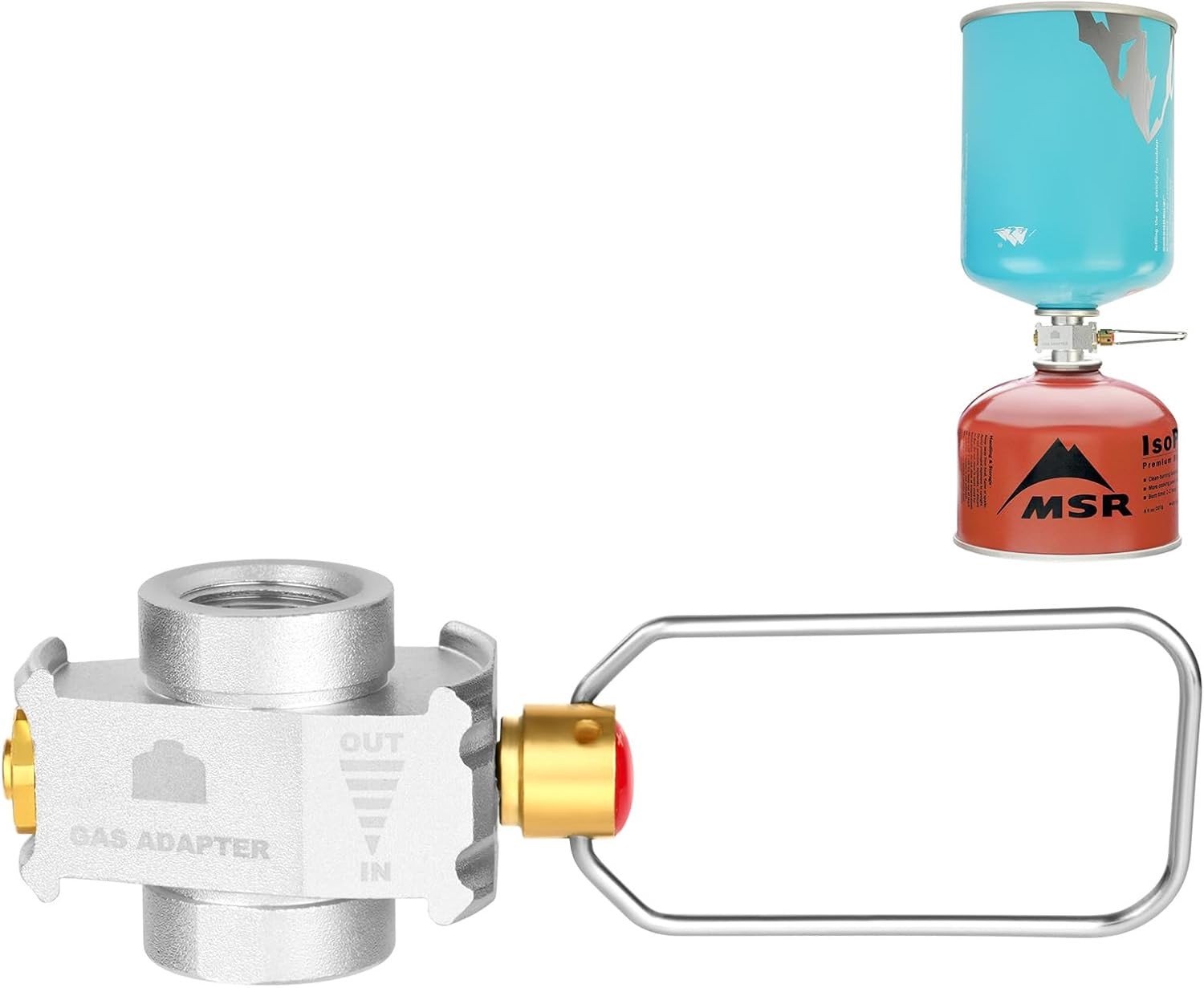 Draagbare Gasfles Vuladapter voor Buiten, Multifunctionele Luchtdrukklep voor Kamperen en Recreatie