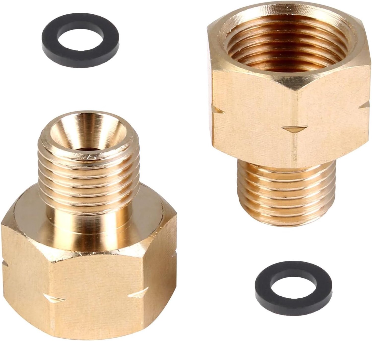 2 stuks gaspatronen adapterset – verloopstuk 3/8 inch naar 1/4 inch linkse schroefdraad gasflessen adapter Europa van - ShopVlot
