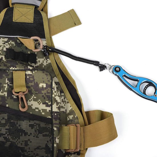 Schepnet connector, 2 stks Magnetische Net Release Houder Keeper Schepnet Connector met Opgerolde Lanyard Karabijnhaak Clip voor Vliegvissen — afbeelding 3