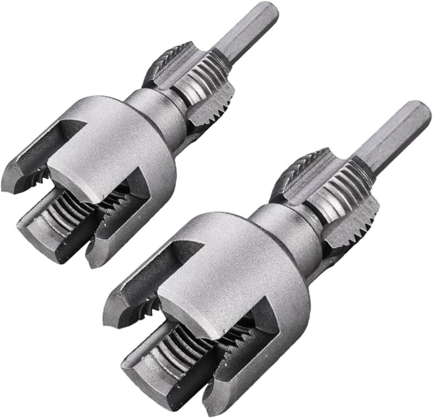 Intern extern pijpdraadsnijgereedschap - 2 in 1 chroom-vanadiumstaal verstelbare draadsnijder voor elektrische boormachines - 1/2 inch en 3/4 inch maten Compatibel met PVC- en