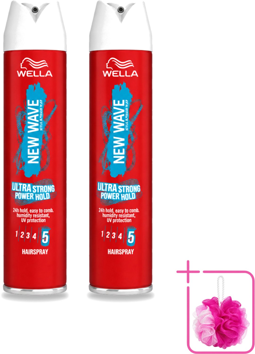 2 x Wella – New Wave Rock’n Hold Ultra Strong – Haarspray – 250 ml - Bulkverpakking - Haarspray - Douchemop - Stevigheid