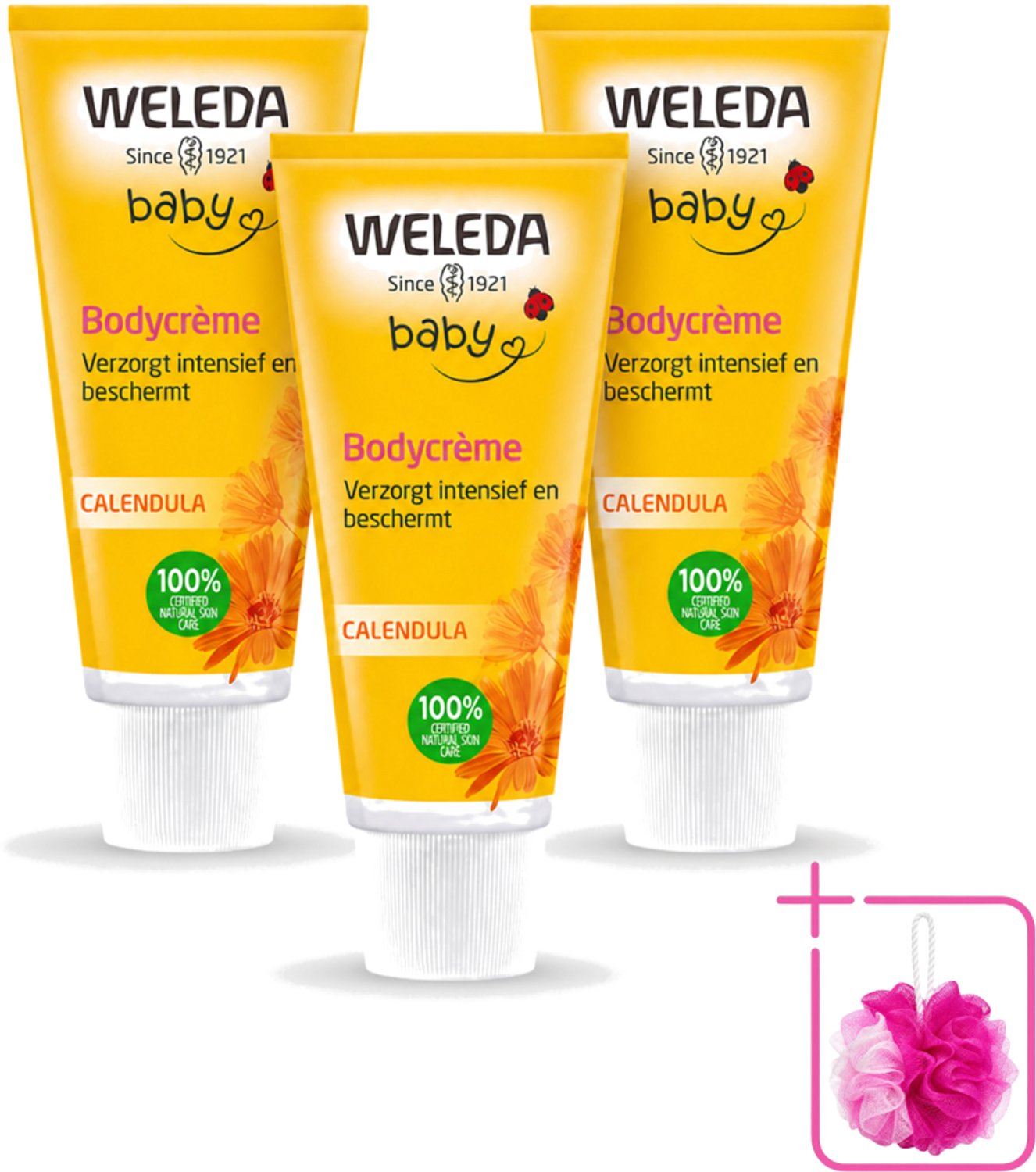 3 x WELEDA - Bodycrème - Baby & Kind Calendula - 75 ml - Bulkverpakking - Babyhuid verzorging - Kinderhuid crème