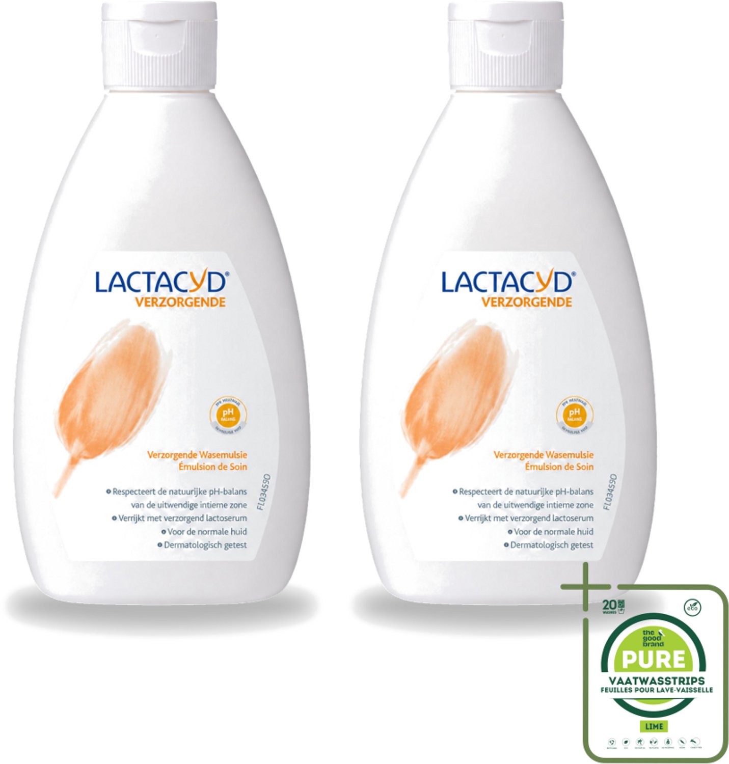 2 x Lactacyd – Verzorgende Wasemulsie – pH-vriendelijk – 300 ml - Grootverpakking - Vaatwasstrips - Intieme Wasemulsie - Milde Intieme Verzorging - Zeepvrij - PH-vriendelijk - Gevoelige Huid