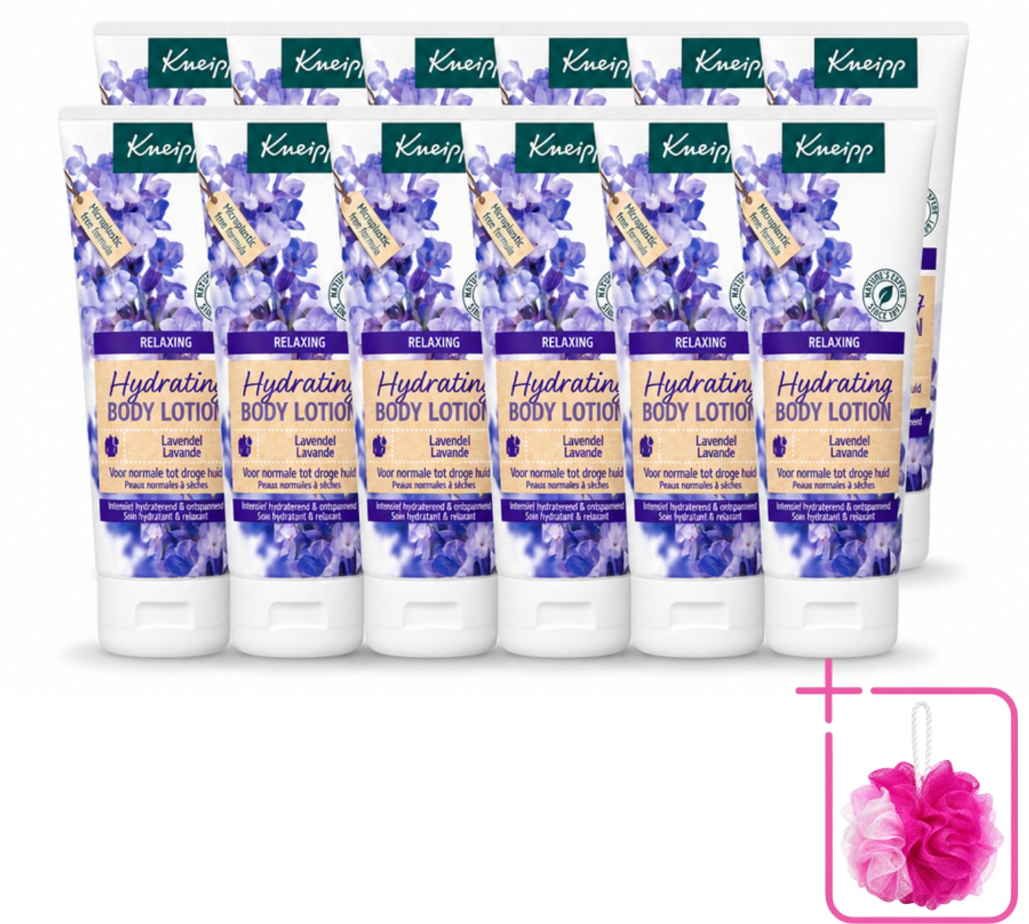 12 x Kneipp - Body lotion - Relaxing - Lavendel - Bloemige geur - 200 ml - Bulkverpakking - Kneipp Bodylotion Lavendel - Douchemop - Ontspannende bodylotion